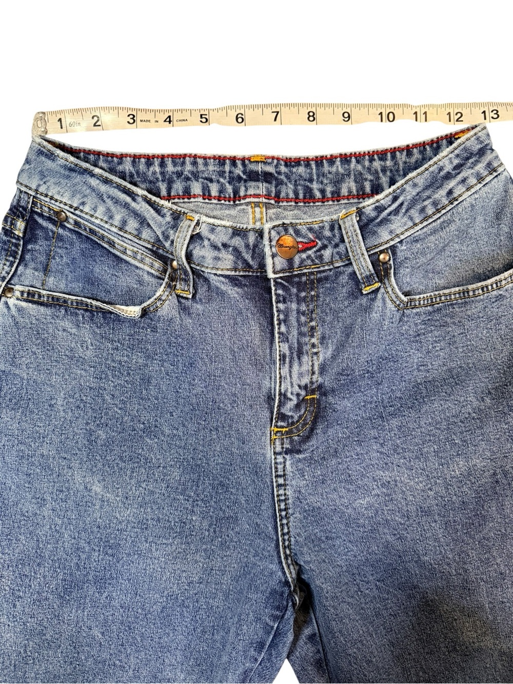 Wrangler Vintage Straight Leg Jeans High Rise Medium Wash Size 5/6 x 30 - Picture 8 of 12